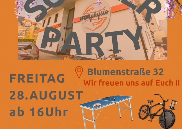 Einladung zum Sommerfest der FORphysio am 28.08.2026